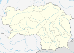 Mapa konturowa Styrii, blisko centrum po prawej na dole znajduje się punkt z opisem „Lieboch”