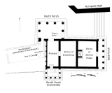 Architectural plan of a Greek temple.