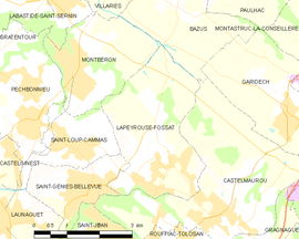 Mapa obce Lapeyrouse-Fossat
