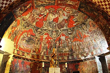 Gothic murals of the Crypt of Santa María del Perdón of the Church of San Esteban in Sos del Rey Católico