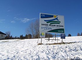 Vue aérienne de la station.