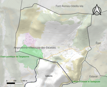 Carte de la ZNIEFF de type 1 sur la commune.