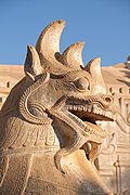 Close-up of the stylized lion head,[17] Ananda Temple