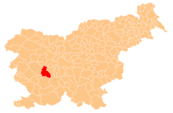 Location of the Logatec Municipality in Slovenia