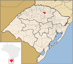 Localização de Pontão no Rio Grande do Sul