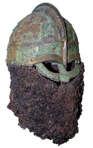 Colour photograph of the Valsgärde 8 helmet