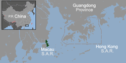 Location of Macau