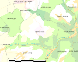 Mapa obce Henridorff
