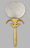 Mirror with a face of Hathor on the handle, fifteenth century BC