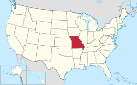 Missouri na mapě USA