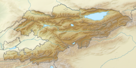 Kırgızistan üzerinde Torugart Pass