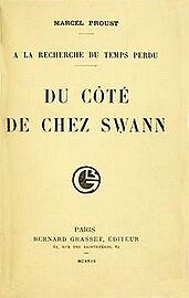 Capa da primeira edição de Du côté de chez Swann, de 1913.