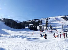 Vue du front de neige de Courchevel 1850.