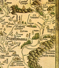 Rupea (Kehalon) pe Tabula Hungariae (cea mai timpurie reprezentare cartografică a Regatului Ungariei, 1528)