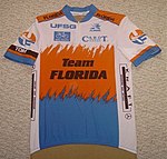 1993 Team Florida Jersey (Note black armband in memory of Tom Hayes who was a student in the College of Health and Human Performance. Hayes was killed while cycling across Payne's Prairie.)