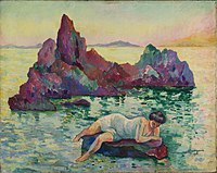 Le Rocher (La Naïade, Cavalière), 1906, oil on canvas, 71 × 89 cm, private collection