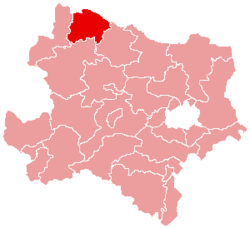 okres Waidhofen an der Thaya na mapě Dolního Rakouska