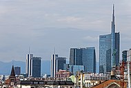 Skyline del complesso di grattacieli di Porta Nuova