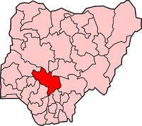 Location of Kogi State in Nigeria