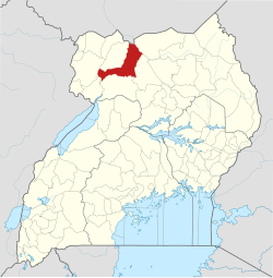 District location in Uganda