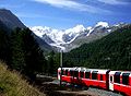 Il massiccio del Bernina e il Bernina Express