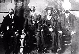 Canadian Sikh Dhadhi Jatha photographed in British Columbia. Canada, ca.1905.jpg