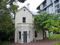 This is an image of Edith Cowan's old home in West Perth before it was transported to the university's Joondalup campus and is currently occupied by the Peter Cowan Writers Centre.