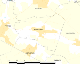 Mapa obce Maresches
