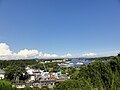 松島海岸駅（左下）と松島港