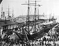 Image 32A busy Victoria Dock, Tanjong Pagar, in the 1890s. (from History of Singapore)