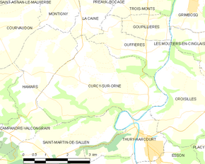 Poziția localității Curcy-sur-Orne