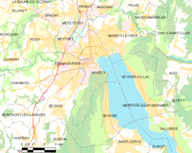 Mapa obce Annecy