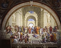 "De Atheense filosofenschool" van Raphael