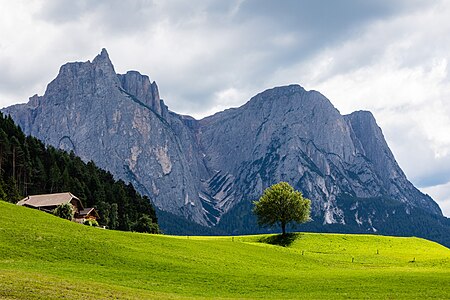 Schlern, pohled z Kastelruthu