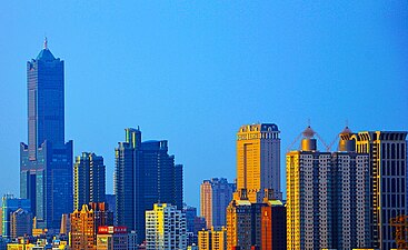 Golden hour at downtown Kaohsiung Taiwan