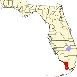 Elhelyezkedése Florida államban