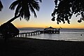 Ponton au soleil couchant, Sainte-Marie, Madagascar