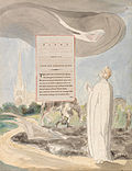 Elegi skrevet i landens kirkegård, illustrasjon av William Blake.