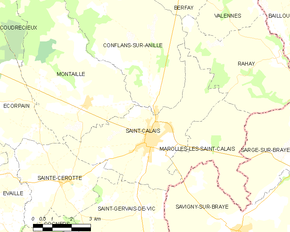 Poziția localității Saint-Calais