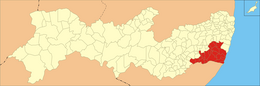 Microregione di Mata Meridional Pernambucana – Mappa