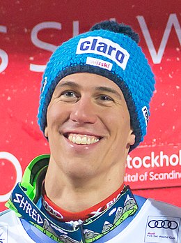 Ramon Zenhäusern bei seinem Weltcupsieg in Stockholm 2018