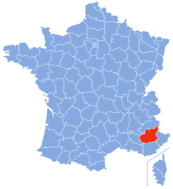 Ligging van Alpes-de-Haute-Provence in Frankryk