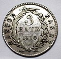 3 Batzen von 1810 des Kantons Basel, Wertseite