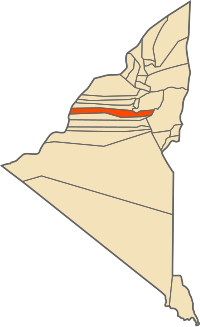 Location of Fenoughil commune within Adrar Province