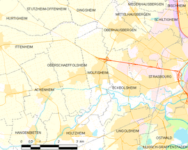 Mapa obce Wolfisheim