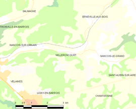 Mapa obce Willeroncourt