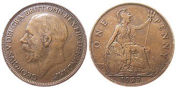 1 Penny 1927 King George V