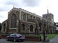 St Mary's Church, Horncastle, Lincolnshire, Ewan Christian gave the church a major restoration in 1859–61 and rebuilt the chancel, its east window, pictured left, was modelled on that at Haltham Church in Lincolnshire[163]