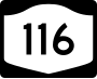 New York State Route 116 marker