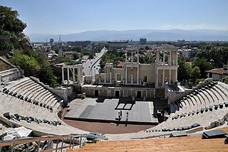 The ancient Roman theatre in Plovdiv